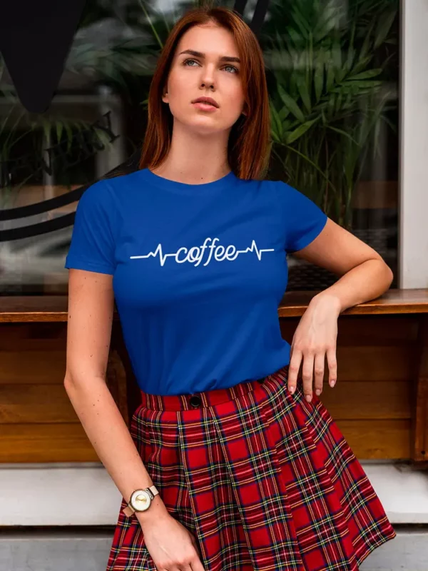Coffee Women's T-shirt | Royal Blue | Smartprints Design