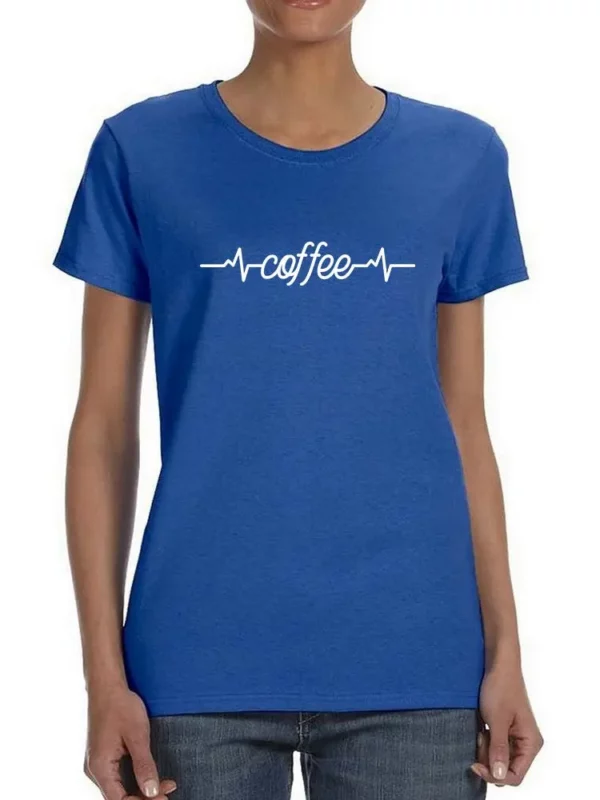 Coffee Women's T-shirt | Royal Blue | Smartprints Design - Image 2