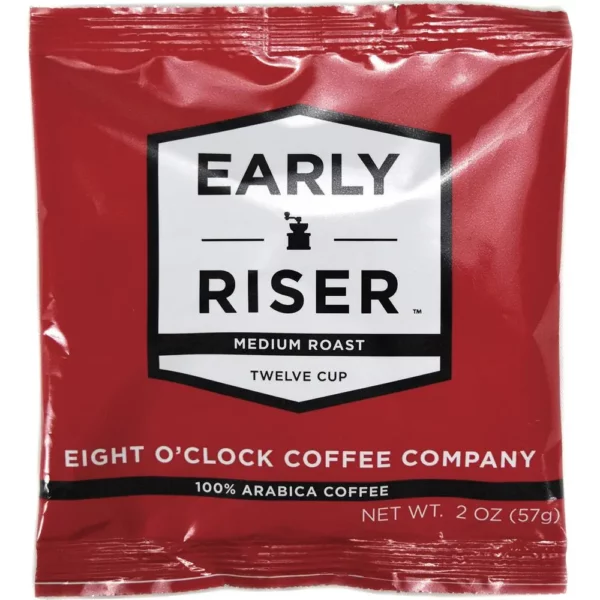 Coffee Pro Early Riser Medium Roast Coffee - 48 Count Carton (2oz Packs) - Smooth & Balanced Arabica Beans - Image 2