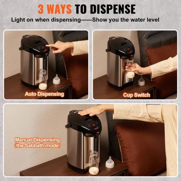 VEVOR Hot Water Dispenser - Adjustable 4 Temperatures, Stainless Steel Countertop Water Heater - Image 4