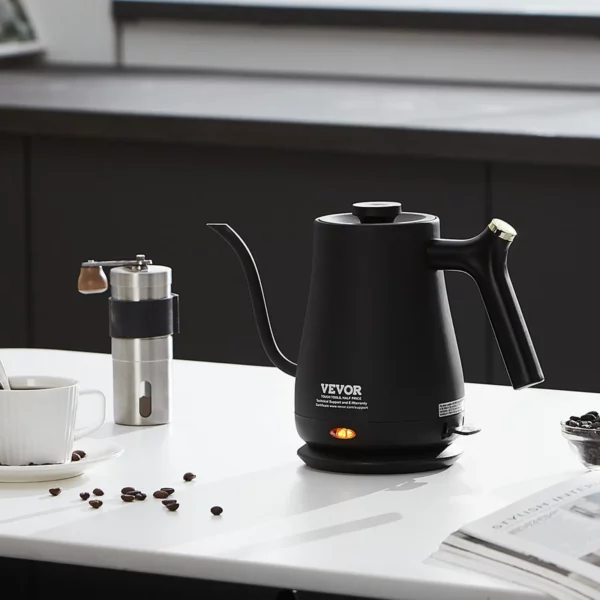 VEVOR 1L Electric Gooseneck Kettle - Fast Heating, Pour Over Coffee and Tea Kettle - Image 7