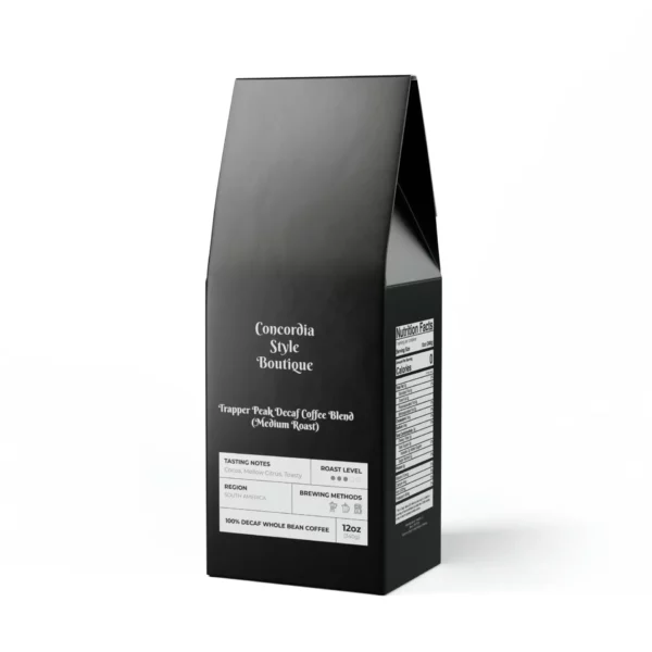 Trapper Peak Decaf Coffee Blend (Medium Roast) - Mellow & Smooth Flavor