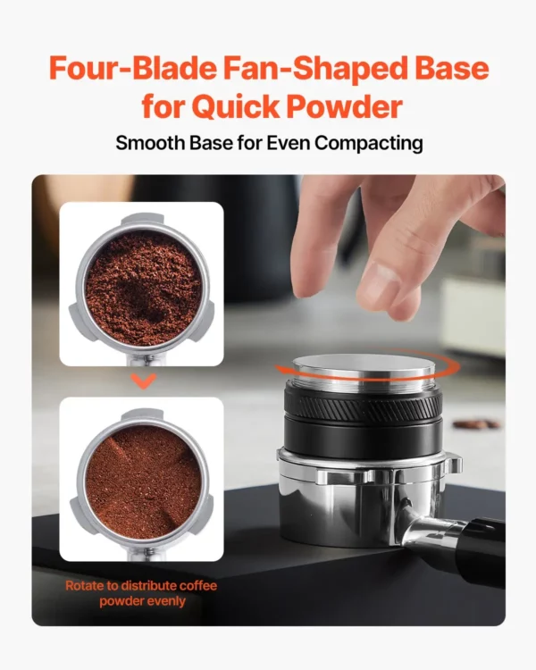 51mm Coffee Distributor 2-in-1 Adjustable Espresso Distributor for Home Baristas - Image 3