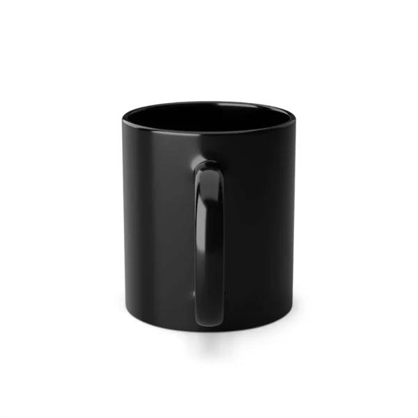 Black Coffee Cup, 11oz - Durable Ceramic, Easy-Grip Handle - Image 3