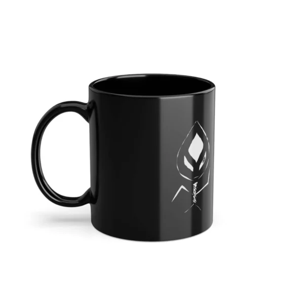 Black Coffee Cup, 11oz - Durable Ceramic, Easy-Grip Handle - Image 4
