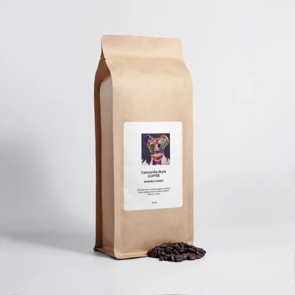 Organic Manuka Honey Coffee - Medium-Dark Roast, 16oz - Image 2