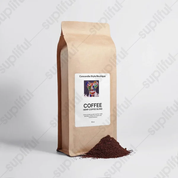 Organic Hemp Coffee Blend - Medium Roast 16oz | Premium Coffee with Hemp Protein Powder - Image 3