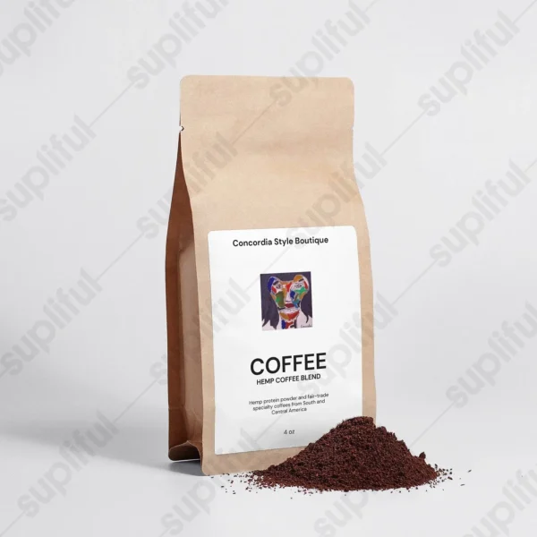 Organic Hemp Coffee Blend - Medium Roast 4oz - Image 2