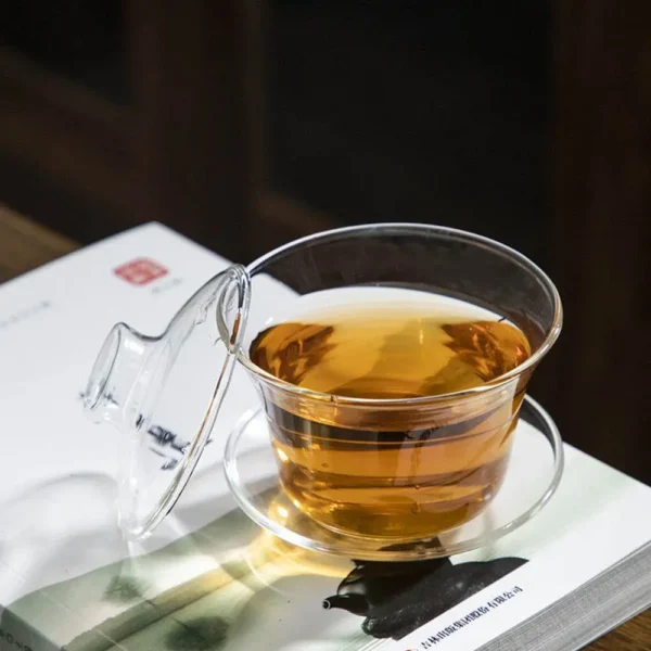 Pyrex Sancai Gaiwan Tea Cup High - Image 2