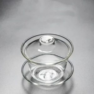 Pyrex Sancai Gaiwan Tea Cup High